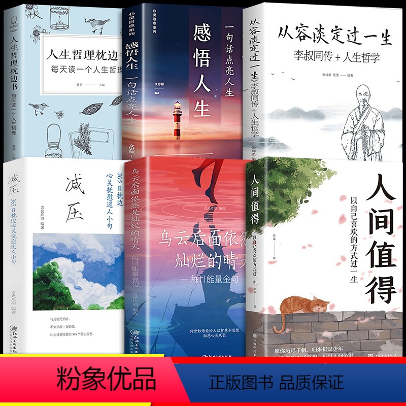 【正版】全套6册 人间值得 以自己喜欢的方式过一生 减压书成功励志情商与情绪青春文学正能量励志书籍 心灵与修养积极向上