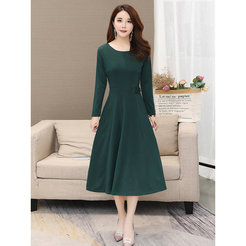 恋名媛中老年女装新款中年妈妈春秋连衣裙高贵40岁50女气质洋气过膝