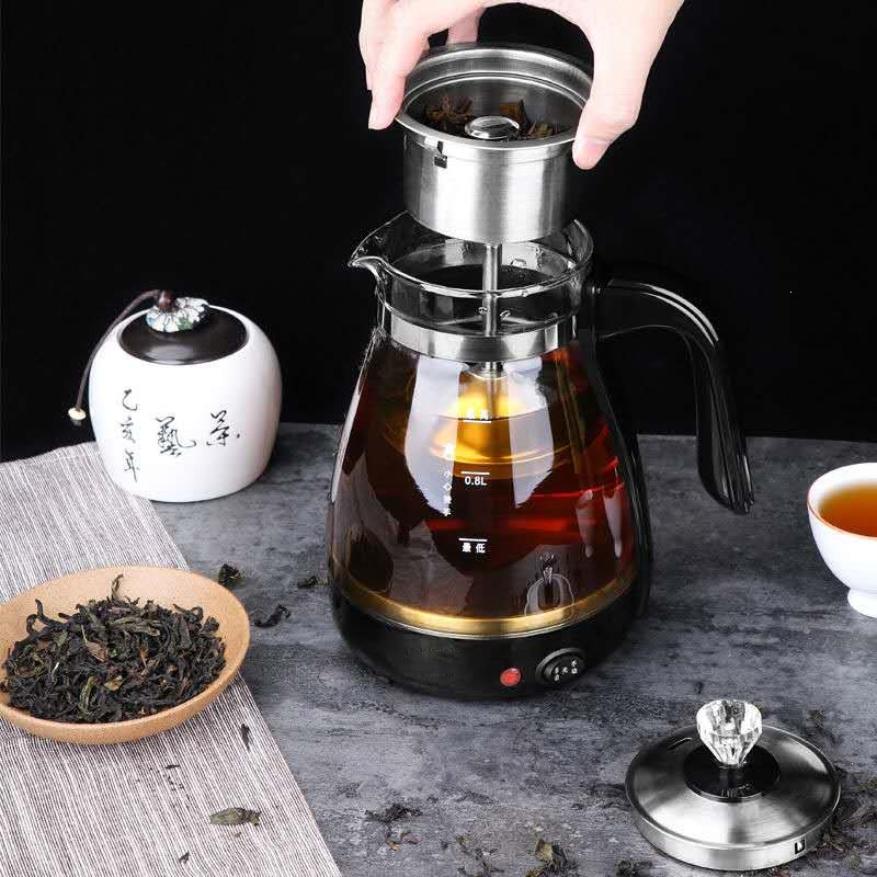 古达多功能蒸汽煮茶器加厚玻璃养生壶保温安化黑泡茶器