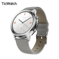 [TicWatch C2经典系列]北斗三星定位24小时心率NFC支付智能通知户外运动手表 苹果华为荣耀通用 星光银