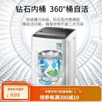 长虹洁立方8/9KG洗衣机全自动家用租房7.5公斤大容量迷你小型宿舍 6.5KG 二级能效+纳米除+加厚智能风干