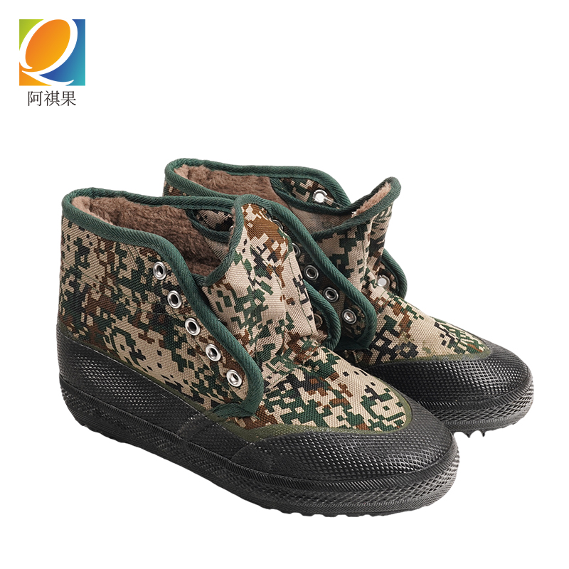阿祺果 迷彩棉胶鞋 36码-47码 双高清大图
