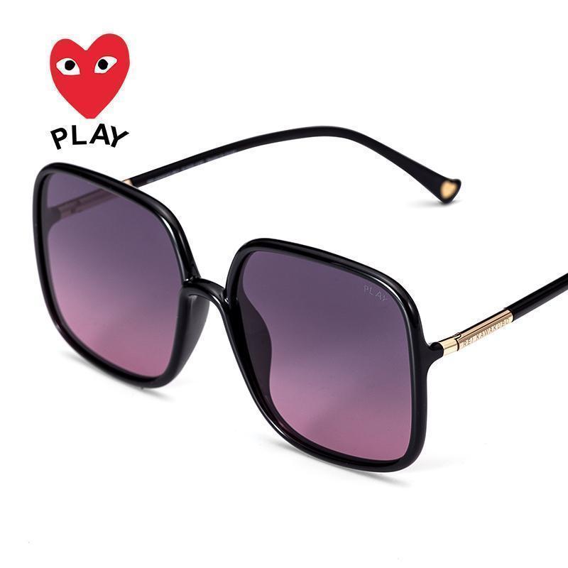 川久保玲偏光近视墨镜女网红款太阳镜大方框女士太阳眼镜超轻韩版潮