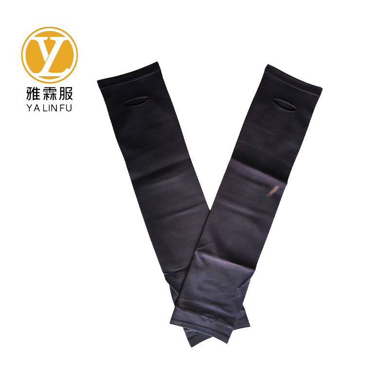 雅霖服 黑色冰丝防晒冰袖YLF-BX2642 双高清大图
