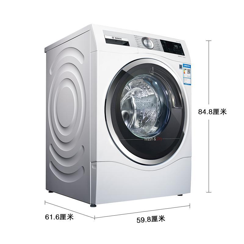 博世(BOSCH)WDU285600W 10公斤 全自动变频滚筒洗衣机 洗烘一体机 三核动力 热风除菌 高温筒清洁