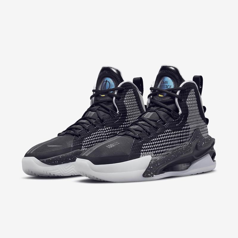 NIKE耐克 Air Zoom 男款轻质舒适防滑气垫缓震支撑回弹高帮篮球鞋 CZ9907-100高清大图