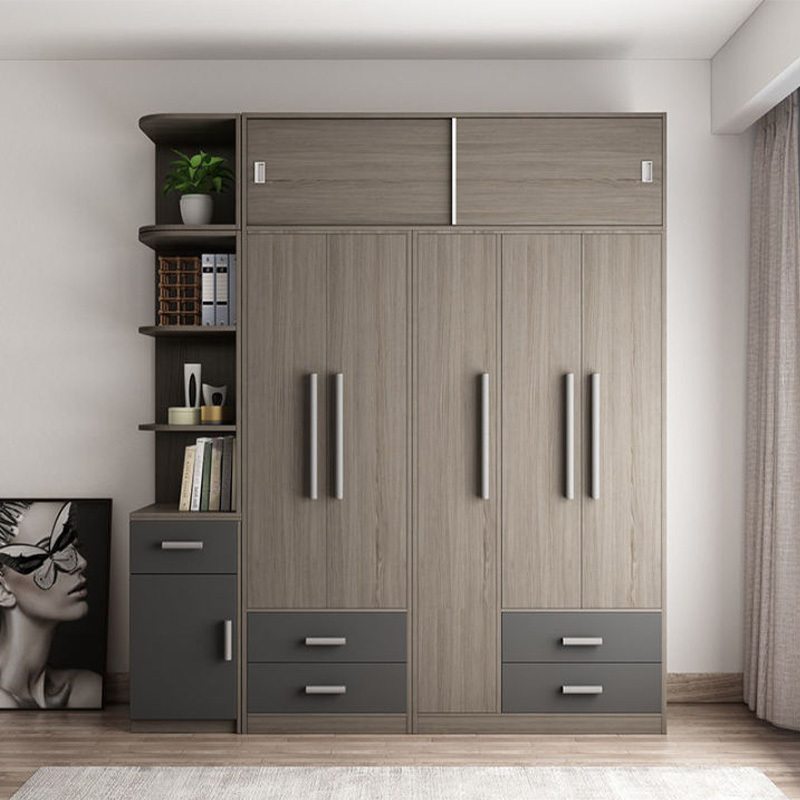木月北欧平开门衣柜二三门自由组合家用卧室收纳储物柜子经济型大衣橱