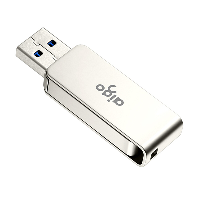 爱国者(AIGO)U330 U盘(128G 金属旋转系列 银色 )