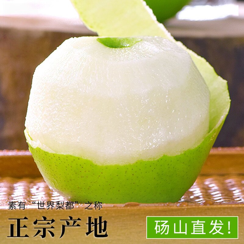 [熊猫鸟]新鲜砀山翠玉梨 净重5斤 单果250g+高清大图