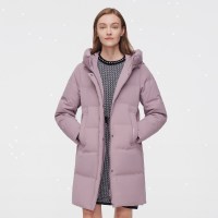 波司登羽绒服女2021年新款连帽简约宽松肌理面料防风保暖加厚外套