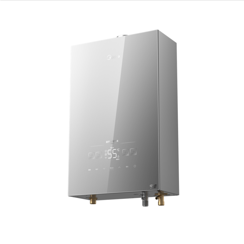 美的燃气热水器JSQ30-16HN6 宁梦系列 双增压节能零冷水 厨卫智洗 双变频恒温 钛钢灰玻璃全面屏燃气热水器