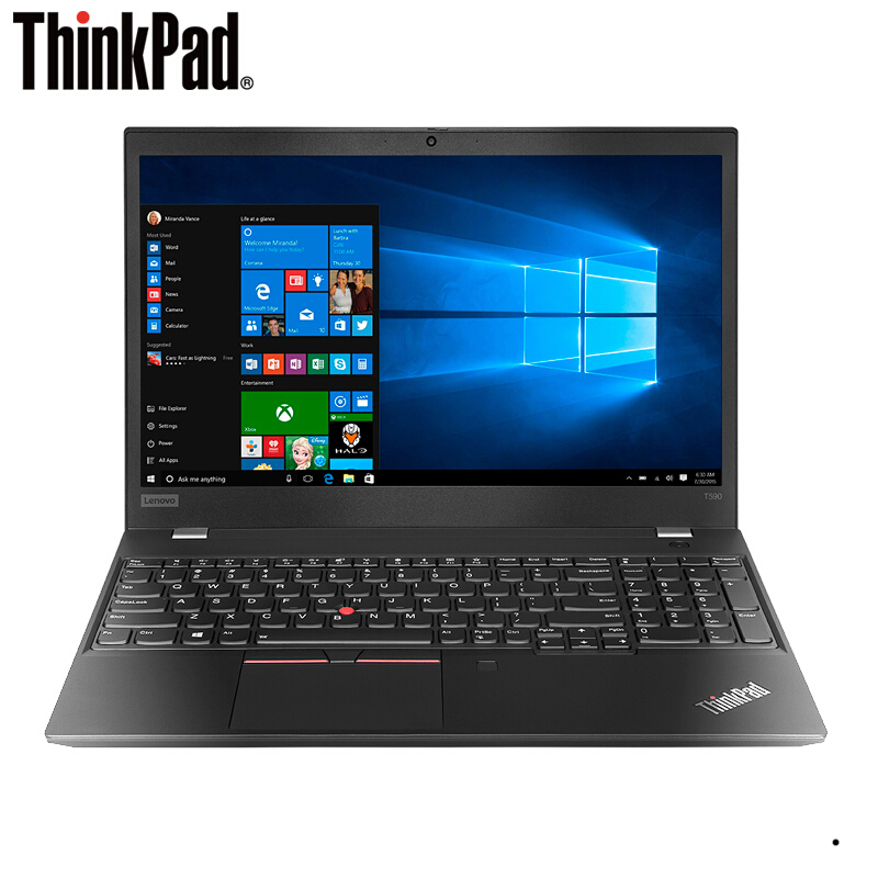 联想ThinkPad T590(18CD)英特尔酷睿i5 15.6英寸轻薄笔记本电脑(i5-8265U 8G 512GSSD )2G独显 黑色 FHD背光键盘 商务办公 网课学习