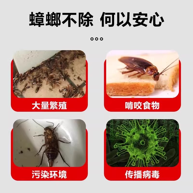 蟑螂屋药膏诱饵剂一次全窝捕捉粘贴非无毒强力灭杀德国小蜚蠊绝杀高清大图