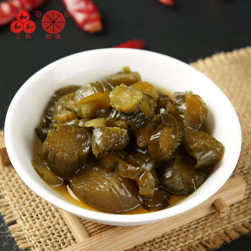 三和 酱菜 喝粥下饭咸菜 姜丝乳瓜 375g*2 扬州特产 中华老字号高清大图