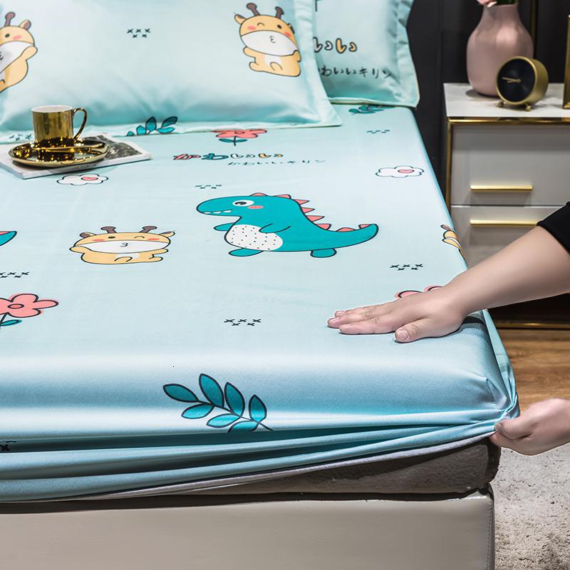 美帮汇冰丝凉席床笠款1.8m床三件套1.5m夏季可水洗机洗空调软席子高清大图