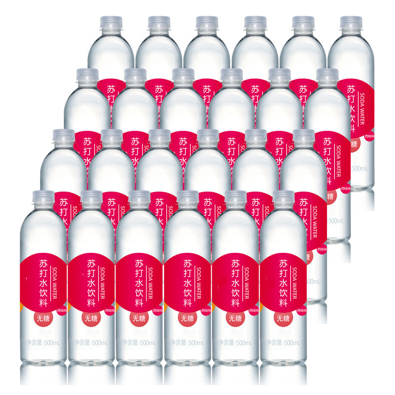 中粮 西柚味 无糖无汽弱碱苏打水 饮料 500ml*24瓶gk