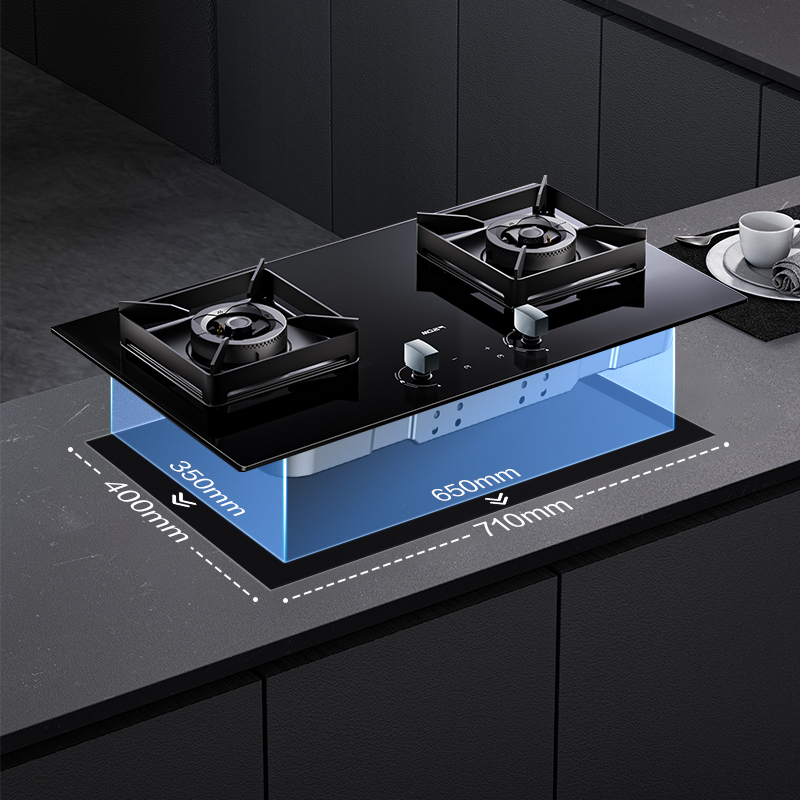 老板名气燃气灶家用双灶 煤气灶天然气灶嵌入灶台天然气炉灶6820b