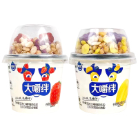 大嚼绊酸奶180g*2杯大嚼绊草莓谷物味+菠萝蜜谷物味 组合搅拌酸奶杯网红早餐