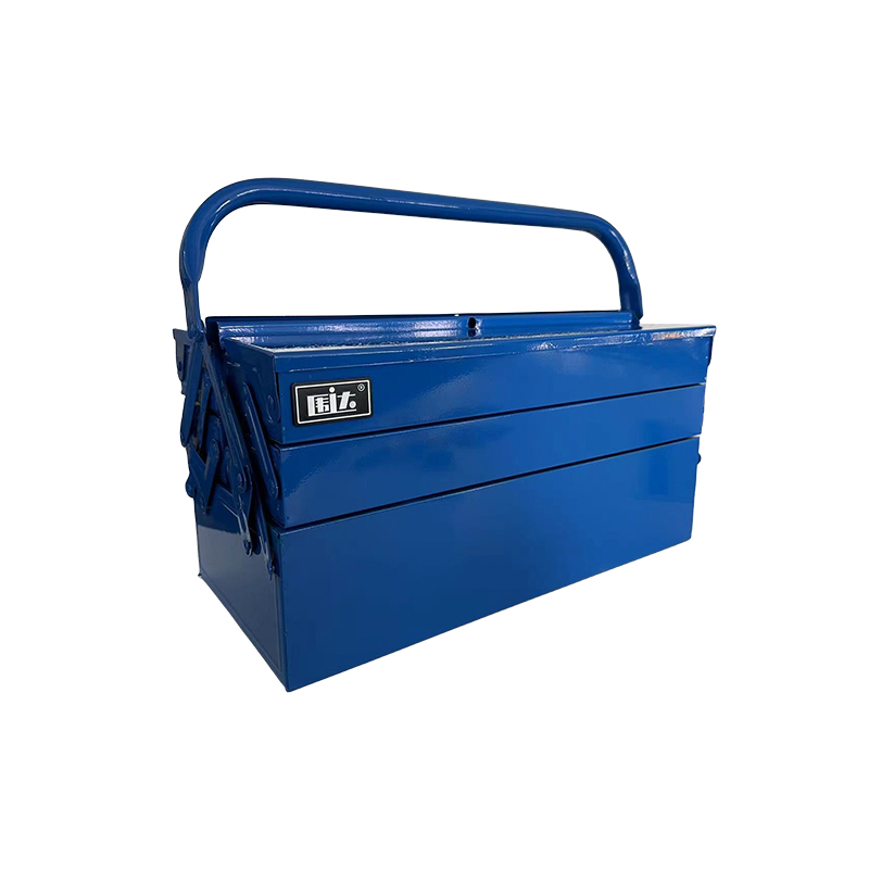 围达 铁皮工具箱 420 三层蓝色单提手 个高清大图