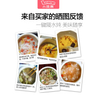 小浣熊电炖锅煮粥迷你煲汤预约全自动蒸电炖盅隔水炖家用1人 粉红色双胆款（陶瓷+玻璃胆）