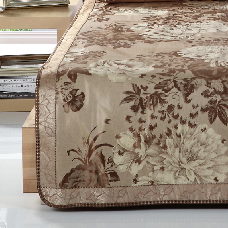 美帮汇家纺冰丝席三件套1.5m可折叠夏季凉席夏凉席国色天香(咖)高清大图