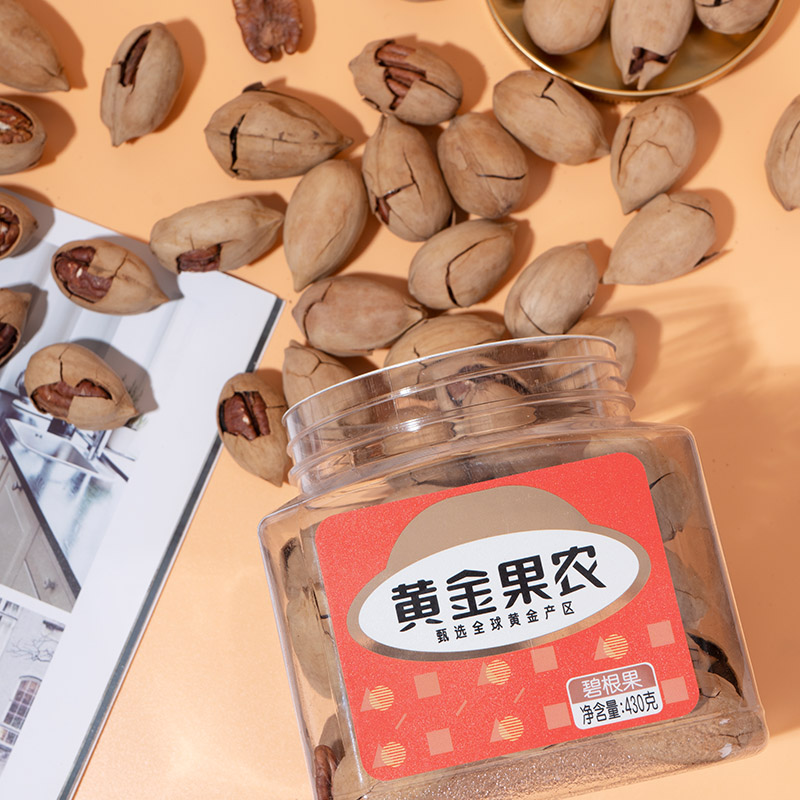 黄金果农碧根果430克罐装坚果零食美味健康天然营养高清大图