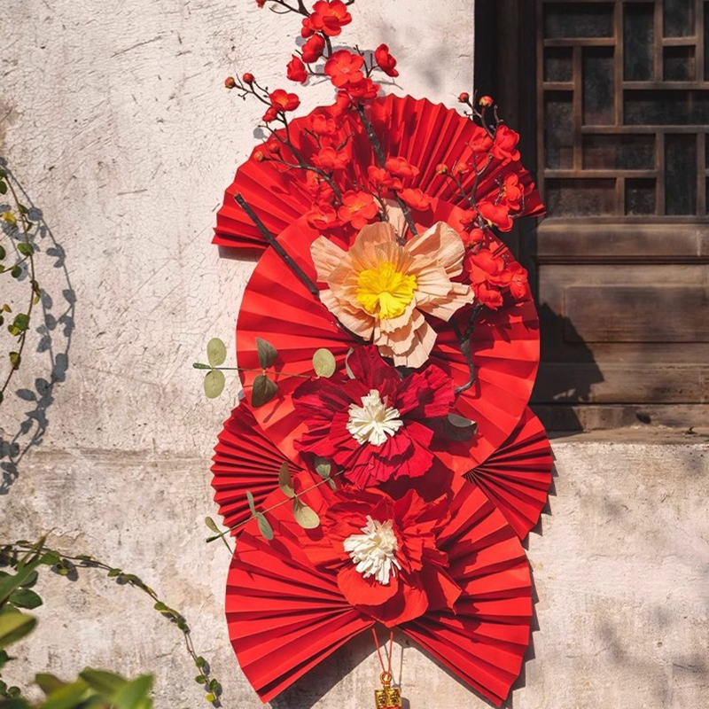 2024龙年新年装饰品 竖扇组合 70*37CM (单位:套)