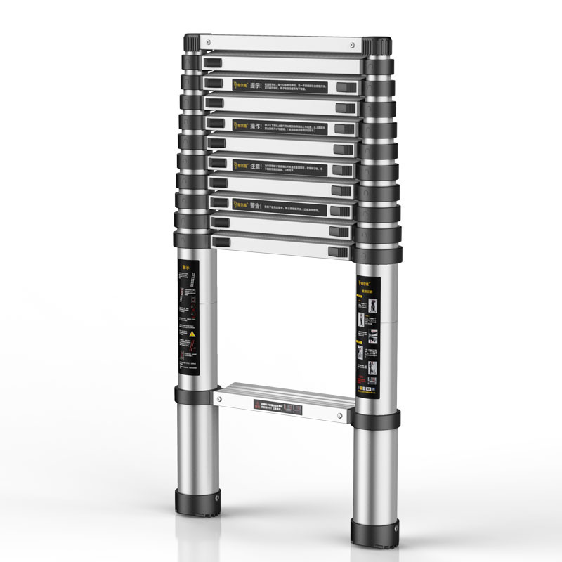 梯直梯伸缩梯轻便型登高爬梯升降梯便携铝合金竹节伸缩梯子2米y-d2