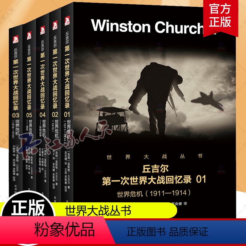 [正版] 世界大战丛书 一战全史 全5册 丘吉尔第一次世界大战回忆录 丘吉尔自传记一战回忆录战争历史世界危机历史书籍