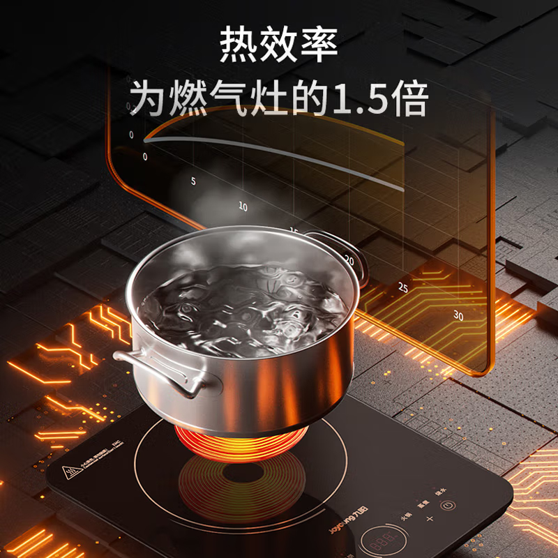 九阳(Joyoung)ZMD电磁炉家用套装2200W大功率单键单控电磁灶火锅炉烙饼C22S-N100L 台高清大图