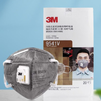 3M KN95活性炭带阀口罩(耳带式) ，9541V 包装：20只/盒