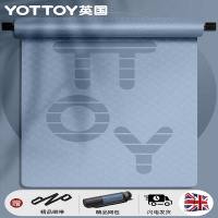 yottoy 瑜伽垫加厚加宽加长185*80cm健身垫男女初学者防滑跳绳地垫家用 80CM明星系列瑜伽垫-尼罗蓝7mm