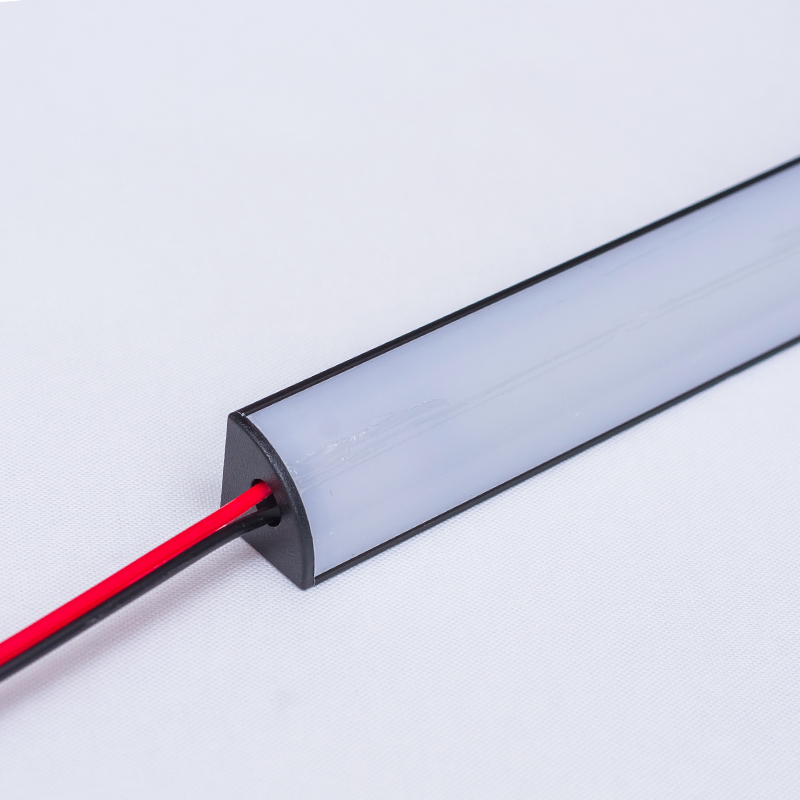 黑色三角形直角220vled灯灯条橱柜灯条无需变压展柜货架硬灯条灯