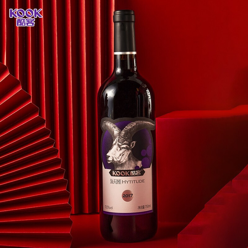 [任贤齐推荐]酷客KOOK 海天图Hytitude干红葡萄酒定制款13.5度750mL单支礼盒装