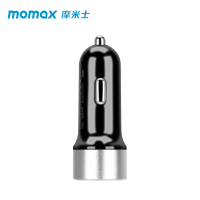 Momax摩米士车载充电器快充版QC3.0手机双USB一拖二汽车点烟器头苹果PD车充36W快充插头多功能(30W )黑色