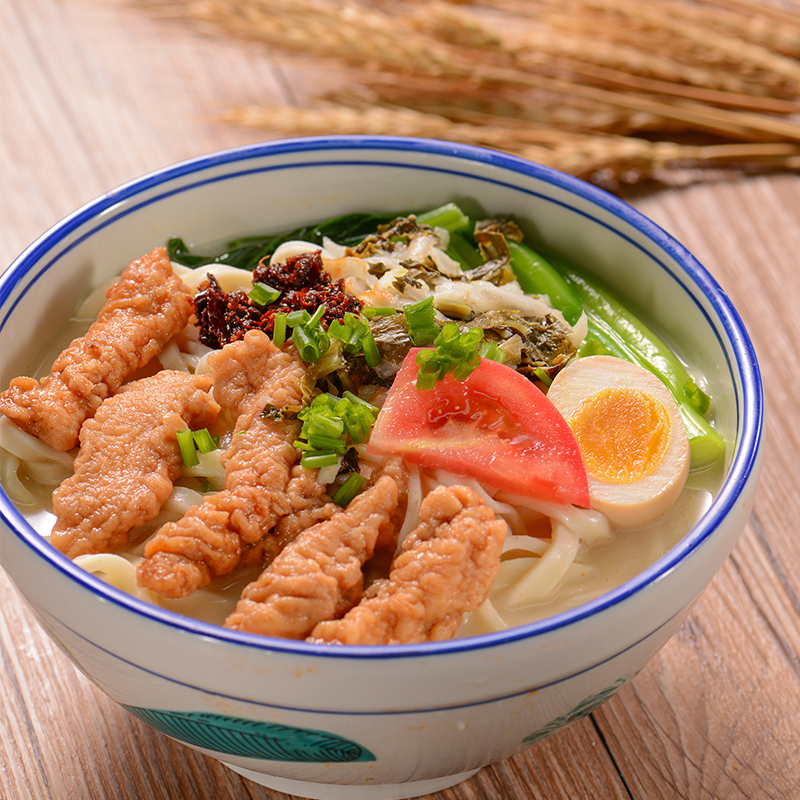 寿桃滑蛋拉面8个装 非油炸面条滑蛋面汤面鸡蛋面340g