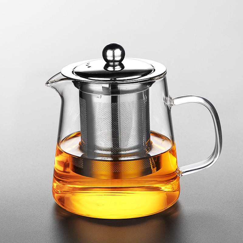 8|玻璃泡茶壶耐高温加厚过滤花茶壶可拆洗不锈钢内胆煮茶壶玻璃茶具