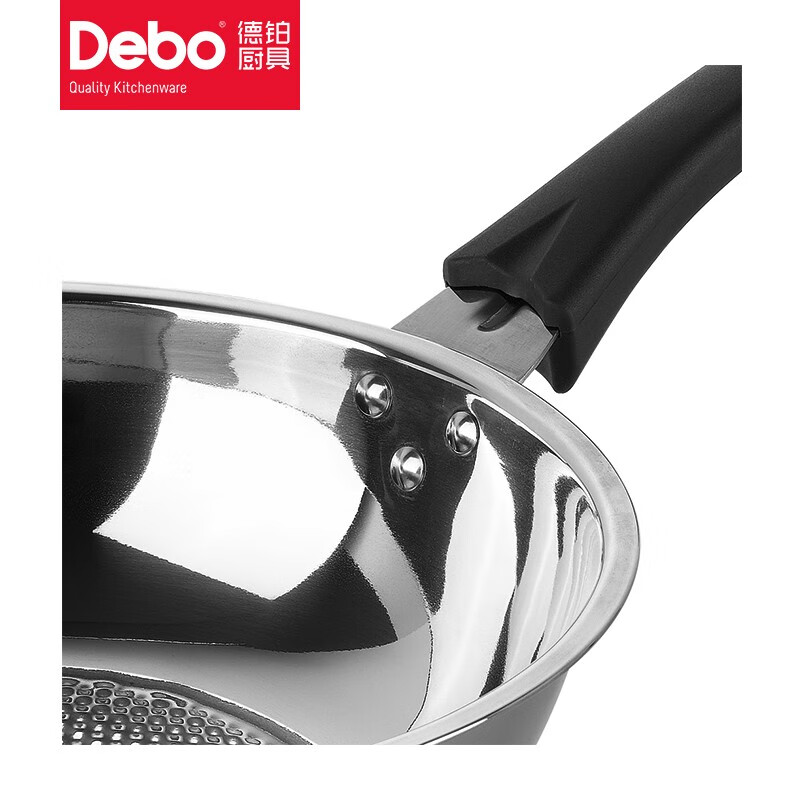 Debo德铂莱比锡之恋不锈钢三件套炒锅汤锅鸣笛水壶3L/20/32cm-高清大图