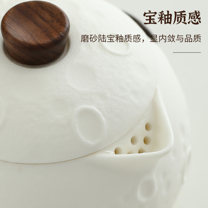好来宝旅行茶具一壶3杯 HLB-CJ007梦幻星球白色高清大图