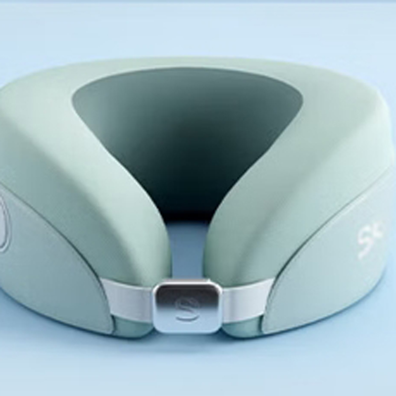 [八钢专用]skg颈椎按摩器N5天青色 护肩颈部脖子U型枕立体环颈稳固支撑热敷仪高清大图
