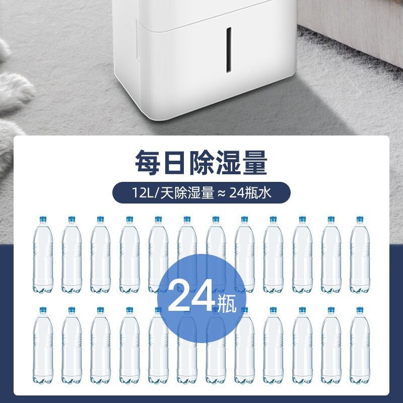 美的(Midea)除湿机/抽湿机 CF12BD/N7-DN 家用 12L地下室干衣净化吸湿器12升/天 适用24~40㎡