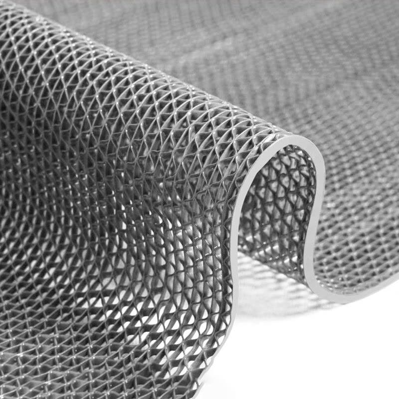 朗茨 PVC镂空防滑垫 塑料垫地垫 加密5mm 0.9米宽1米长 灰色 1米图片