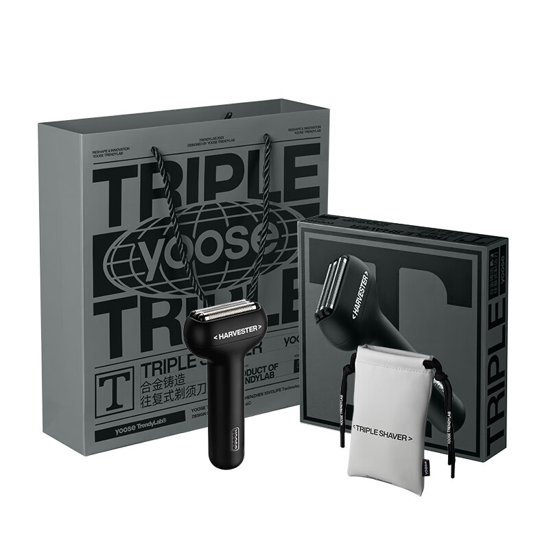 有色T1-C往复式剃须刀 黑胶高清大图