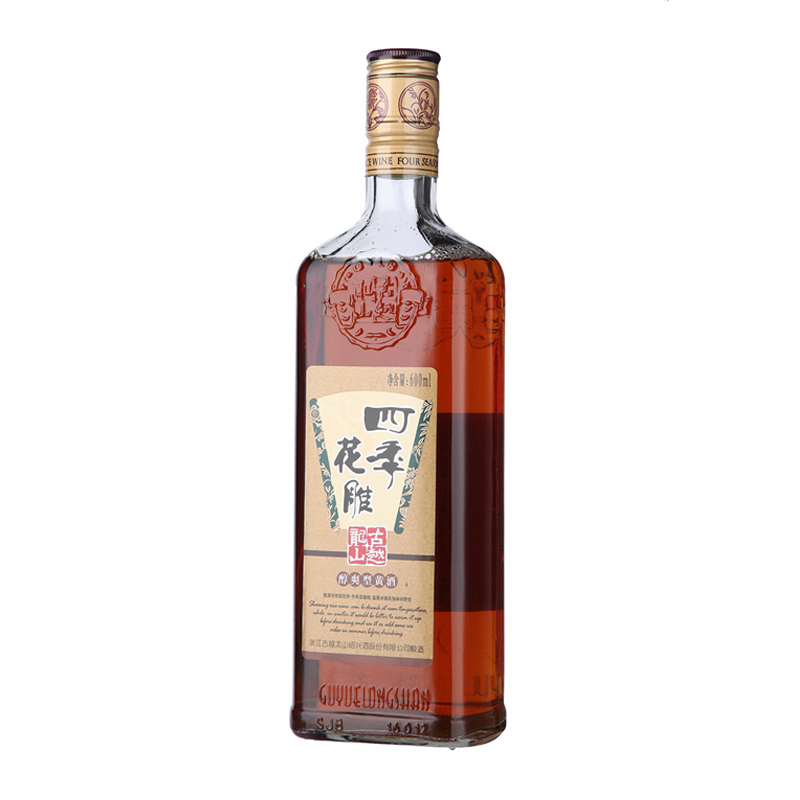 古越龙山 四季花雕 醇爽型黄酒 600ml/瓶