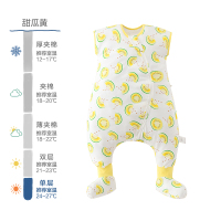 米乐鱼 婴儿睡袋 夏季薄款宝宝防踢被分腿可拆袖睡袋四季通用