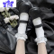 Ideamini 洛丽塔少女缎面花边泡泡口短袜百搭可爱爱心花朵jk中筒袜堆堆袜袜子