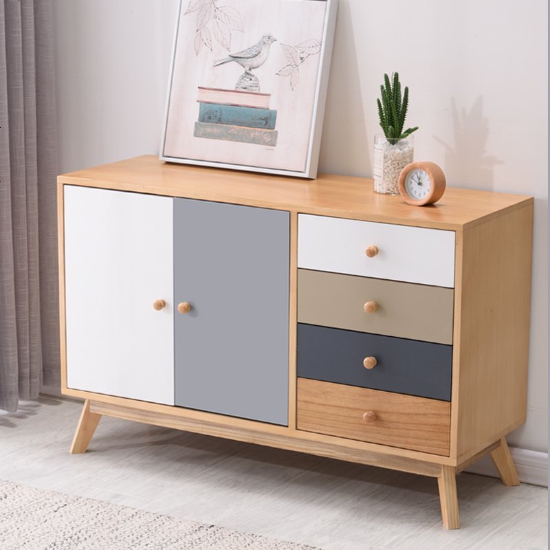 北欧斗柜简约现代卧室柜子客厅五斗柜实木储物矮柜抽屉收纳白色橱