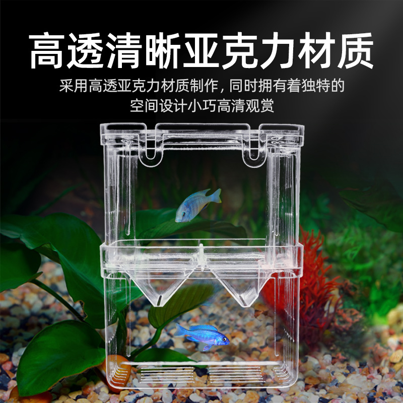 孔雀鱼繁殖盒网凤尾幼鱼苗孵化器斑马热带母鱼生小鱼缸产房隔离箱高清大图