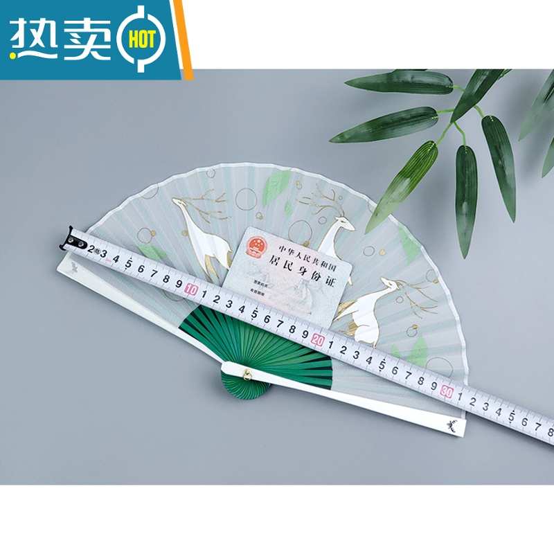 XIANCAI5.5寸小扇子折扇古风女式迷你随身便携小清新烫金小鹿折叠工艺扇 一“鹿”相伴高清大图