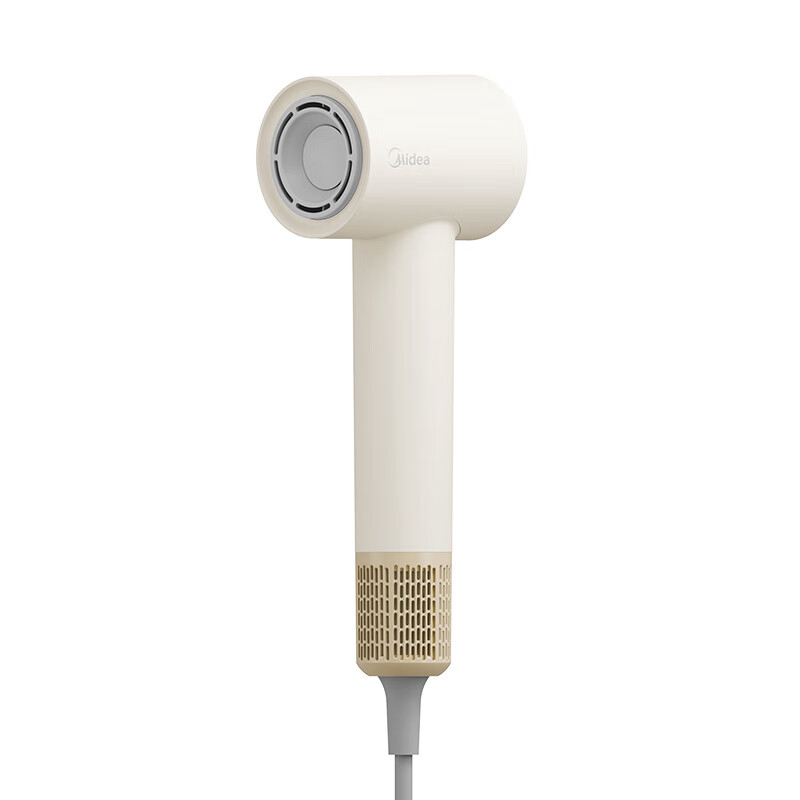 美的Mini高速吹风机FG106 39亿等离子 1500W 儿童呵护模式1.65m电源线 轻至289克 4档风温
